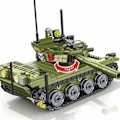 Miniatyrbilde 4 av 5: Middelalder ridder mini actionfigurer, byggeklosser romersk stridsvogn, vogn soldat krigshest murstein leker（PA）