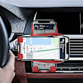 Miniatyrbillede 4 af 5: Smart bil trådløs oplader automatisk sensor telefonholder (sort)（PA)