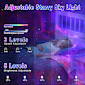 Miniatyrbilde 4 av 5: Astronaut Galaxy Projektor Stjernelampe Astronautlampe Galaxy Stjerneprojektor Nattlampe LED-lampe med Timer Fjernkontroll (Hvit) Hvit