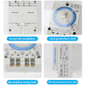 Miniatyrbilde 3 av 4: Mekanisk timer 250VAC 16 A 24 timer Universell analog mekanisk timer ,.pa
