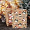 Miniatyrbillede 3 af 5: 12 stk. juleposer gaveposer kraftpapir festposer juleposer papir