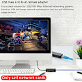 Miniatyrbilde 3 av 5: LAN-adapter for Nintendo Switch Wii/PC USB 3.0 1000 Mbps Network