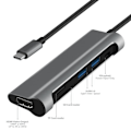 Pikkukuva 1 / 3: SERO 2xUSB3.0, SD+TF-korttipaikka, Type-C - HDMI, PD—pa
