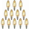 12-pack E14 LED Edison-glödlampor, Nuodi Antik Bärnstensfärgad Ljusflamma