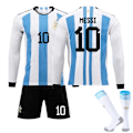 Miniatyrbillede 1 af 2: Argentina Hjemme 3 stjerner Børnefodbold Langærmet trøje nr. 10 Messi 10-11years