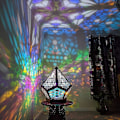Miniatyrbillede 4 af 5: Stor Nordstjerne Gulvlampe, Boheme Dekorativ Gulvlampe, LED Farverig 3D Projektionslampe, Diamant Retrolampe, Egnet til Hjem, Fest, Jul