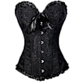 Miniatyrbillede 1 af 4: Jacquardvest shapewear, stropløs korset Sort Sort XL_paris Black XL