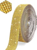 Crystal Self-Adhesive Ribbon Diamond Bling Ribbon Roll gold