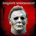 Miniatyrbillede 3 af 5: Noufun Michael Myers Maske til Voksne, Halloween Maske Micheal Myers Ansigt - Halloween 2020