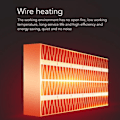 Miniatyrbilde 2 av 4: Stille, justerbar elektrisk radiator med 3D-flamme, 150 mAh, for soverom og kontor.pa