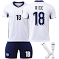Pikkukuva 1 / 2: UEFA Euro 2024 Englanti Kotipelipaita Nro 18 RICE 22