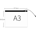 Miniatyrbilde 2 av 5: LED-lysplatte/-tegnebrett A3 lysbord med USB