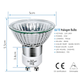 Miniatyrbilde 2 av 5: Pakke med 8 Gu10 halogenpærer 35w, 220v Gu10 halogen spotlight pærer 2800k varme med.pa