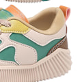 Miniatyrbillede 4 af 5: Dame Platform Sneaker PU Læder Blød Komfortabel Trendy Åndbar Passer Til Alt Hverdagssko Beige Grøn 39