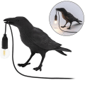 Miniatyrbillede 1 af 5: Fuglelampe Resin Crow Led Lys Soveværelse Væglampe Sengebord