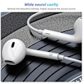 Miniatyrbild 4 av 5: Fonken Trådbundna Hörlurar för iPhone 15 Pro Max In-Ear Hörlurar Typ-C Head med Mikrofon Bas Stereo Headset Ej Bluetooth
