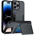 Miniatyrbillede 3 af 3: Beskyttelsesetui med kortholder til iPhone - Sort iPhone 12 Pro Max