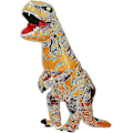 Pikkukuva 1 / 4: Lapset ja aikuiset dinosaurukset ilmapallocosplay-puvut T-rex anime-sarjakuvajuhlapuvut Halloween-asu ruskea brown