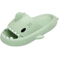 Miniatyrbillede 1 af 4: Herre- og damesandaler i hajform - sommer sandaler med åben tå, skridsikre badesandaler til strand og pool med tyk sål Grøn Green 40/41