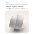 Miniatyrbillede 5 af 5: 1/2/3/5 Vit Bred applikation Kanalslang Backventil Robust og 80mm check valve 80mmcheck valve 1 Pc