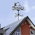 Miniatyrbild 5 av 5: Motorcykel vindflöjel trädgård söt djurstaty vindriktningsvisare