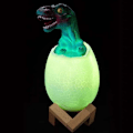 Miniatyrbillede 4 af 5: 3D RGB LED Lampe Dinosaur T-REX Natlampe—pa