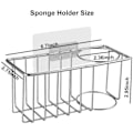 Miniatyrbilde 5 av 5: Svampstativ for vaskholder - Oppvaskstativ for vask, 2 tommer - WELLNG Vask Caddy