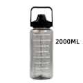 Pikkukuva 3 / 3: 1 litran vesipullo pillillä Suuri kannettava urheiluvesikuppi Musta 2000ml Musta