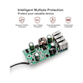 Miniatyrbillede 3 af 5: Bærbar DC Strømkompatibilitet med strømforsyning med batteriklemme, 12V/24V til 5V 4-Port USB Oplader Multi-Port Adapter Andre Smartphones-Xin（PA）