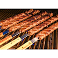 Miniatyrbilde 5 av 5: 15,75 tommer lange 5/8 tommer brede 2 mm tykke grillspyd i rustfritt stål, 8 stykker, sølv (PA)