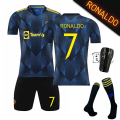Miniatyrbillede 2 af 5: 21-22 Ny Champions League version to udebanetrøje C Ronaldo trøje nr. 10 Rashford mørkeblå nr. 6 Pogba gul nummer