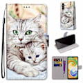 Miniatyrbillede 4 af 4: Etui til Samsung Galaxy A04s malet cover Magnetlukning - To hvide katte