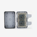Miniatyrbild 3 av 3: Utomhusvägguttag med lock IP66 - Dubbla eluttag Grå—pa