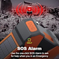 Miniatyrbild 3 av 5: 10000mah Vevradio för nödsituationer - Solcellsdriven vevradio Campingprylar Överlevnad G Orange English version