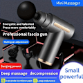 Miniatyrbilde 3 av 5: Kraftig profesjonell perkusjonsmassasjepistol Gym Sport Muscle Deep Tissue Fascia Gun Nacke Rygg Muscle Deep Vibration Pocket Massager Gun for kontorspresenter