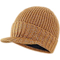 Miniatyrbillede 1 af 5: Hatt med skygge til mænd, vinter, strikket, tyk, udendørs Camel Camel One Size