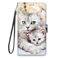 Miniatyrbillede 1 af 4: Etui til Samsung Galaxy A04s malet cover Magnetlukning - To hvide katte