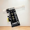 Pikkukuva 2 / 5: 2X PCIE - M2 -sovitin PCI Express 3.0 X1 - NVME SSD M2 PCIE -korotussovitin Tuki 2230 2242 2260.pa