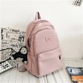 Miniatyrbild 1 av 4: Kvinnors Ryggsäck Enfärgad Kvinnlig Multi-fick Casual Kvinna Resväska Hög Kvalitet Skolväska för Tonårstjej Boka Ryggsäck Rosa Endast Väska Pink Only bag