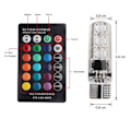 Miniatyrbilde 2 av 3: LED Positionsljus T10 - W5W RGB med Fjärrkontroll MultiColor