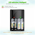 Miniatyrbillede 4 af 5: Universel SR AA/AAA/9V batterioplader, 6802 hurtigoplader,