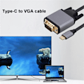 Pikkukuva 2 / 5: TYPE C - VGA -kaapeli USB 3.1 - VGA-sovitin 10 Gbps HD-näyttöjohto PC-kannettavalle näytölle.pa