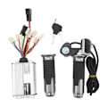 Miniatyrbillede 1 af 5: Elcykel Konverteringskit 48V 1000W Controller 48V Gasregulator med Lås Firkantet Display til DC-motorer[qb] 0.6