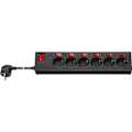 Miniatyrbild 1 av 3: Power strip with surge protection and switch, 6 sockets, 1.5 m