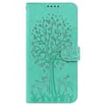 Kompatibelt iPhone 11 Pro Max Skinnveske Deksel Coque - Grønt tre og rådyr null none