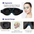 Bekväm 3D Sovmask med 100% Mörkläggning Svart—pa