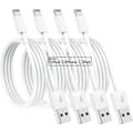 MFi-certifierat 4-pack 2m Lightning-kabel för iPhone 12/11/X & Fler