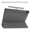 Miniatyrbillede 4 af 5: Samsung Galaxy Tab S7 Plus/FE/Lite Tri-fold Cover PU Læder/PC Grå