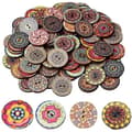 Miniatyrbilde 4 av 4: 50 stk. treknapper, 1 tomme vintage runde knapper retroknapper