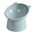 Miniatyrbillede 1 af 5: Ergonomisk katteskål med hældende design for at forhindre spild af dyrefoder til indendørs killinger Grøn